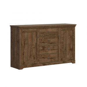 SANS Buffet 2 portes 4 tiroirs Noé Bois