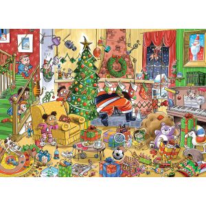 Cobble hill Catching Santa - Puzzle Famille (Pièces de Tailles Différentes)