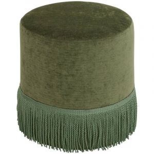 Atmosphera Pouf Alanya vert Kaki créateur d'intérieur