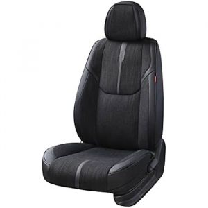 Bigbuy ORIGEN Housse de siège Avant complète Modèle R5 Noir et Gris avec 6 cm de Mousse. Compatible avec l'airbag latéral. Fabriqué avec des matériaux de Haute qualité. Universelle et Ergonomique.