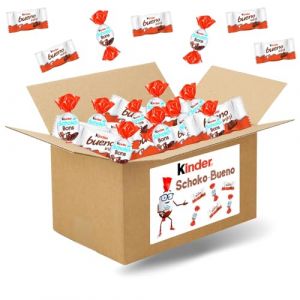 KINDER Schokobons et Mini Bueno Assortiment 120 mini-chocolats Plus de 700g de douceurs pour Pâques Anniversaire pause