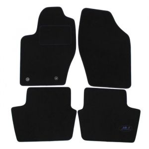 Tapis De Sol Noir Velours - J&J AUTOMOTIVE - Citroën C4 2004-2010 - Sur Mesure - Antidérapant - Imperméable