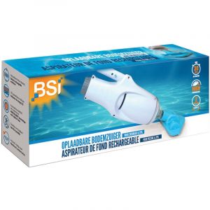 BSI Nettoyage - Kit Aspirateur de Fond Sans Fil - Pour Oter les Feuilles et Insectes - Manche jusqu'à 1,70 m - Autonomie 30 mn