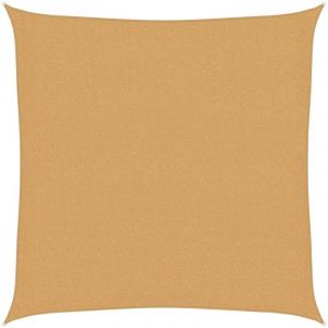 VidaXL Voile d'ombrage 160 g/m² carré sable 2,5x2,5 m pehd