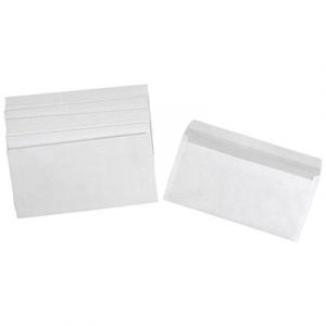 Enveloppe blanc DL 110 x 220 mm 80g sans fenêtre bande autoad sive paquet 500 unités