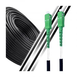 Elfcam-Câble à Fibre Optique Monomode SC/APC à SC/APC pour L'extérieur (70M)