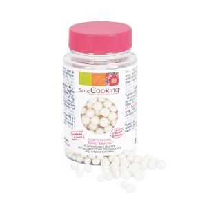 Scrapcooking Décors sucrés perles blanches nacrées 55 g