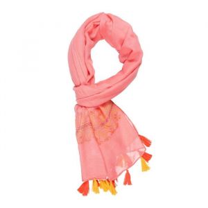 Image de Deeluxe Chèche Colorado avec Pompons Rose Femme