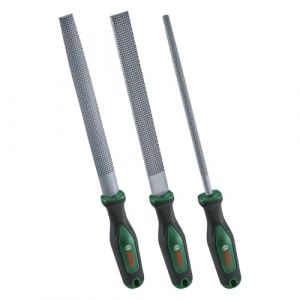 Bosch Set de 3 râpes (râpes a bois robustes plates/rondes/demi-rondes acier au carbone dur)