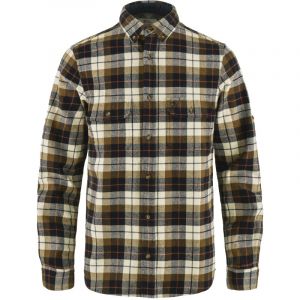 Fjällräven Homme Singi Heavy Flannel Shirt, Chalk White/Dark Navy, S