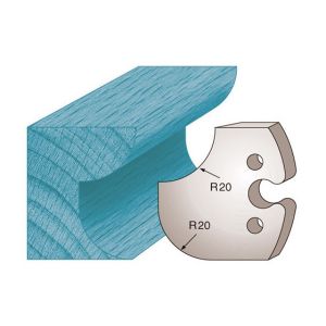 Diamwood Platinum Jeu de 2 fers profilés Ht. 50 x 5,5 mm congé et quart de rond M238 pour porte-outils de toupie