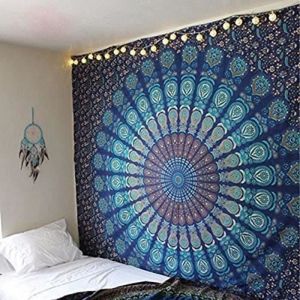 Tenture Murale Indienne De Tapisserie De Mandala Multicolore, Drap De Lit