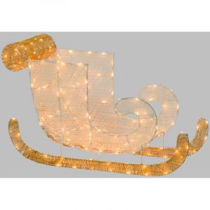 Lotti Tra&icirc;neau lumineux 3D 77xH54cm avec 180 LED en m&eacute;tal blanc IP44