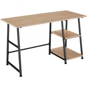 TecTake Table de bureau Paisley 120x50x73,5cm - Bois clair industriel, Chêne Sonoma