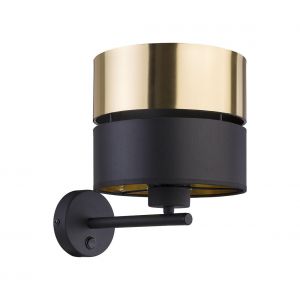 Lampe murale HILTON 1xE27/15W/230V laiton/noire