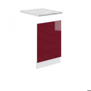Façade de lave-vaisselle "R-Line" 45cm Bordeaux brillant/Blanc Vicco