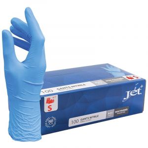 Boite de 100 Gants en nitrile T.S 6/7 CRISTAL HYGIENE Usage unique EN374 - FGNITRI6