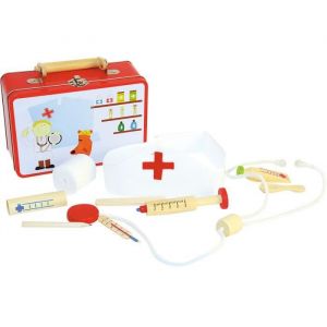 Image de Woodyland DOC Mallette de docteur avec accessoires de jeu en bois