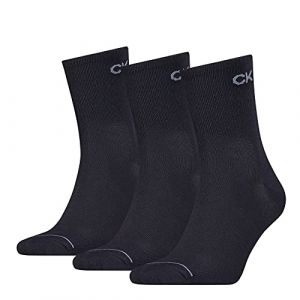 Image de Calvin Klein Lot de 3 Paires de Chaussettes Homme Basses, Bleu Marine, Taille Unique