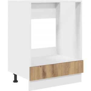 VidaXL Armoire de four avec stockage ch&ecirc;ne artisanal 60 x 46 x 81.5 cm