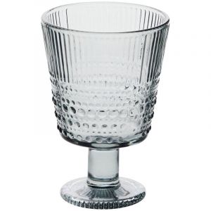 Atmosphera Verre &agrave; vin Joa gris D8,7xH12,8cm cr&eacute;ateur d'int&eacute;rieur