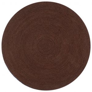 VidaXL Tapis fait à la main Jute Rond 150 cm Marron