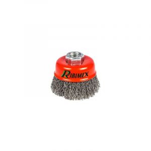 Ribimex Brosse métallique pour meuleuse diamètre.75 mm