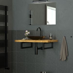 ML-Design Set 2x Consoles Murales, 300x150x30 mm, Noir, Acier, Design Flottant, Support