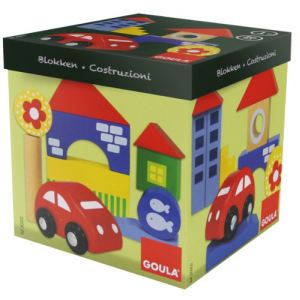 Image de Goula Boîte de 25 blocs de construction avec voiture