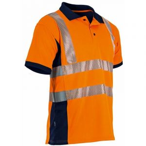 LMA Polo Haute Visibilité orange/bleu Prevoyance - Taille: XL