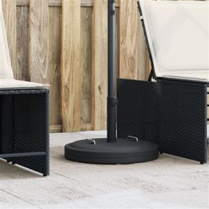 VidaXL Base de parasol avec poignées pour mâts Ø38 / 48 mm 25 kg rond, base de parasol, pied de parasol de terrasse, porte-parasol, support de parasol