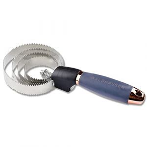 Waldhausen Étrille métallique ronde avec poignée en gel