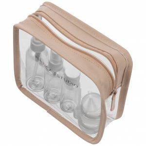 VERTICAL STUDIO "Terråk" Trousse à cosmétiques avec flacons de voyage beige