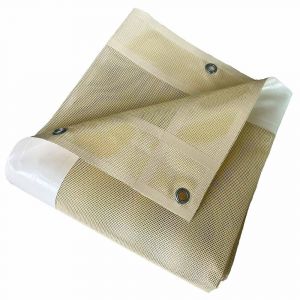 Bache Brise vue Micro-Perforée 2,5x3 m Ivoire - Garantie 5 ans - MP460BV - Bache PVC perméable - Made in France