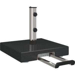 VidaXL Base de Parasol sur Roulettes avec Poignée Granit Noir 29 kg Carrée