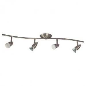 Kanlux Spot Plafonnier orientable 4 têtes Moli El 41 alu