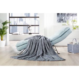 Gözze Plaid et Plaid marbré, 150 x 200 cm, Alaska, Anthracite, 40150-91-150200