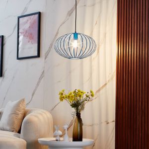 Suspension à intensité variable 'Maivi' en métal pour salon & salle à manger - bleu