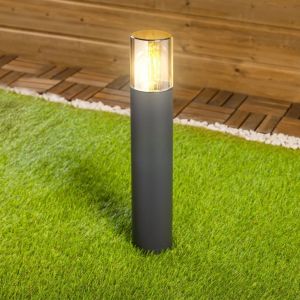 Image de CGC BLUEBELL Lampadaire moyen gris fonc&eacute; avec diffuseur fum&eacute;