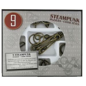 Image de Eureka Steampunk Puzzles - 9 puzzles dans une boîte grise *-**** (disponible uniquement en présentoir 52473200)