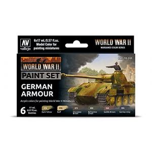Vallejo Jeu de Couleurs, Blindage Allemand, WWII Kit de modélisme, VAL70205, 17 ML