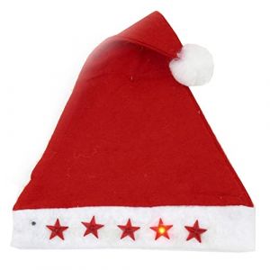 EKR Bonnet de P&egrave;re No&euml;l ou de P&egrave;re No&euml;l avec lumi&egrave;re