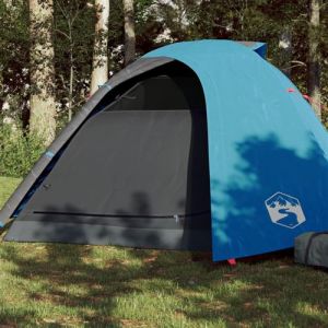VidaXL Tente de camping 4 personnes bleu 267x272x145 cm taffetas 185T