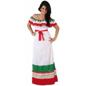 Image de Déguisement mexicaine robe longue femme