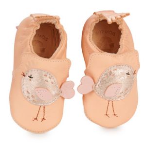 Easy Peasy Chaussons enfant MY BLUMOO POULE Orange - Taille 6-12 mois