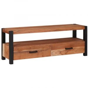 VidaXL Meubles et &eacute;tag&egrave;res de rangement pour m&eacute;dias avec tiroir Marron