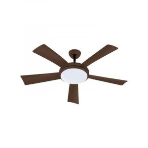 Farelek WALLIS Chocolat - Ventilateur de plafond Ø132cm 38W + éclairage LED