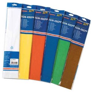 Folia Papier crépon - 500 mm x 2,5 m - Jaune - Déteignant - Sur rouleau