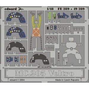 Eduard MAQUETTE MC 205 VELTRO HASEGAWA 1/48 FE289