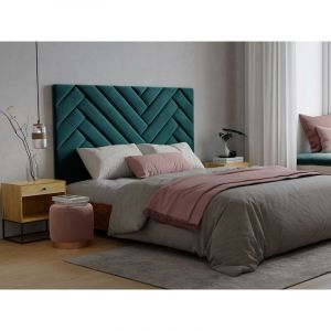 Image de Tête de lit 160 cm SUKIALI Velours Vert